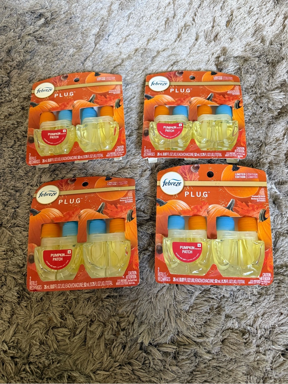 Rare Febreze PlugIn Air Refill 8 In Pack Pumpkin Patch Limited Edition New